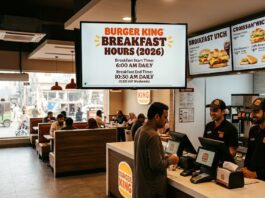 Burger king breakfast hours